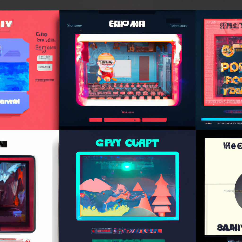 Gallery: collage of pixel and 3D game scenes